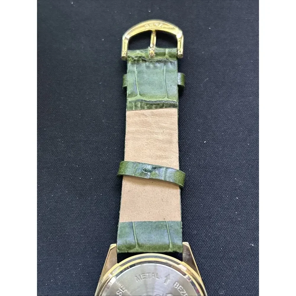 Gossip Gold Tone Green Band Women’s Quartz Watch